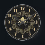 Art Deco Wallclock<br><div class="desc">Tell time by this trendy Gatsby style, art deco wallclock.</div>