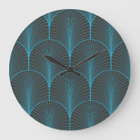 Art deco wallpaper: black and blue pattern