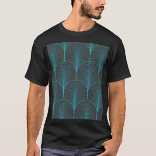 Art deco wallpaper: black and blue pattern T-Shirt
