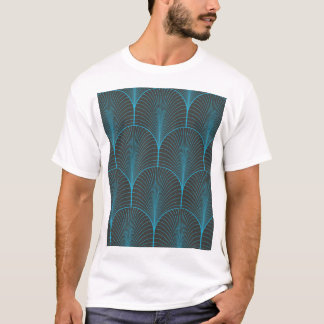 Art deco wallpaper: black and blue pattern T-Shirt
