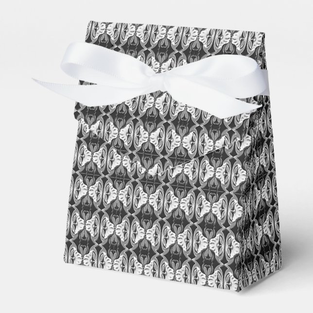 Art Deco wallpaper pattern - black and white Favour Box (Front Side)
