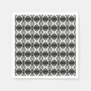 Art Deco wallpaper pattern - black and white Napkin