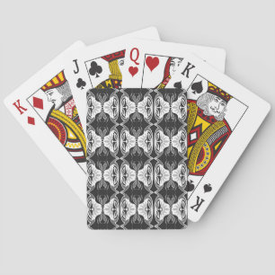 Art Deco wallpaper pattern - black and white Playing Cards
