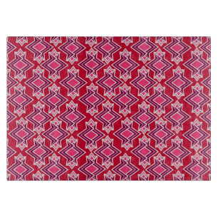 Art Deco Wallpaper Pattern, Burgundy Wine Cutting Board