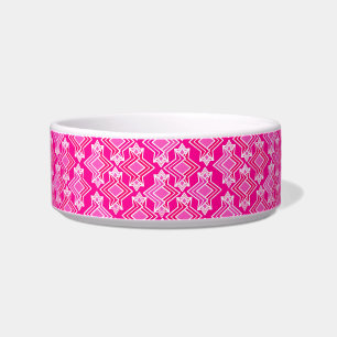 Art Deco Wallpaper Pattern, Fuchsia Pink Bowl