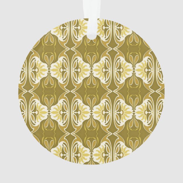 Art Deco wallpaper pattern - gold and white Ornament (Back)
