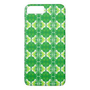 Art Deco wallpaper pattern - green and white Case-Mate iPhone Case