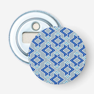 Art Deco Wallpaper Pattern, Grey / Grey and Blue Bottle Opener