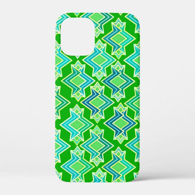 Art Deco Wallpaper Pattern, Jade Green Case-Mate iPhone Case (Back)