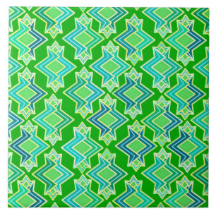Art Deco Wallpaper Pattern, Jade Green Tile