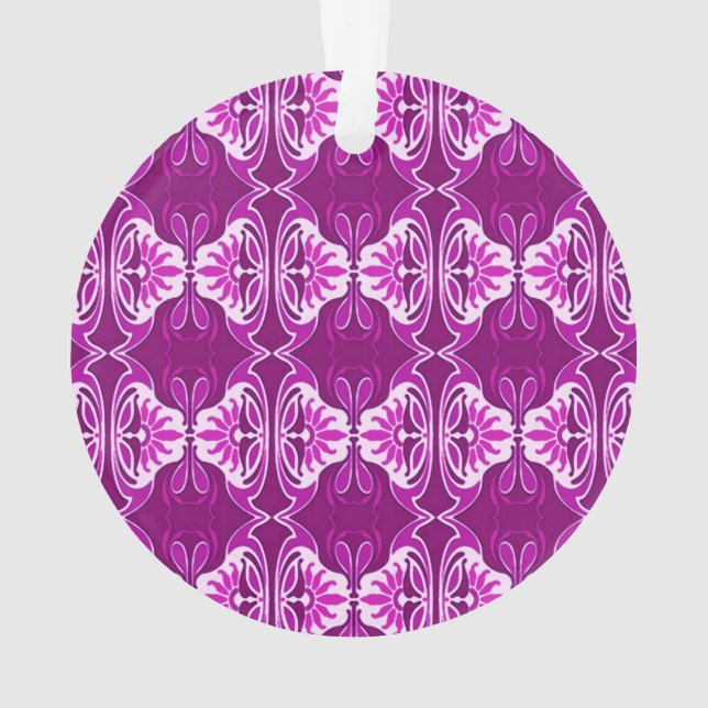 Art Deco wallpaper pattern - purple and white Ornament (Back)