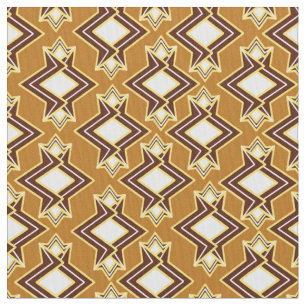 Art Deco Wallpaper Pattern, Tan and Brown Fabric