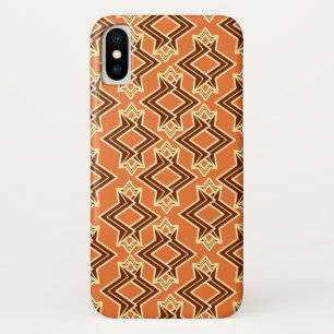 Art Deco Wallpaper Pattern, Terracotta / Rust Case-Mate iPhone Case