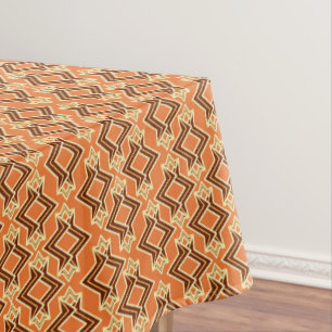Art Deco Wallpaper Pattern, Terracotta / Rust Tablecloth