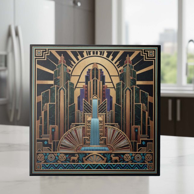 Art Deco Waterfall Architectural Pat#3 ID1196 Tile (Creator Uploaded)