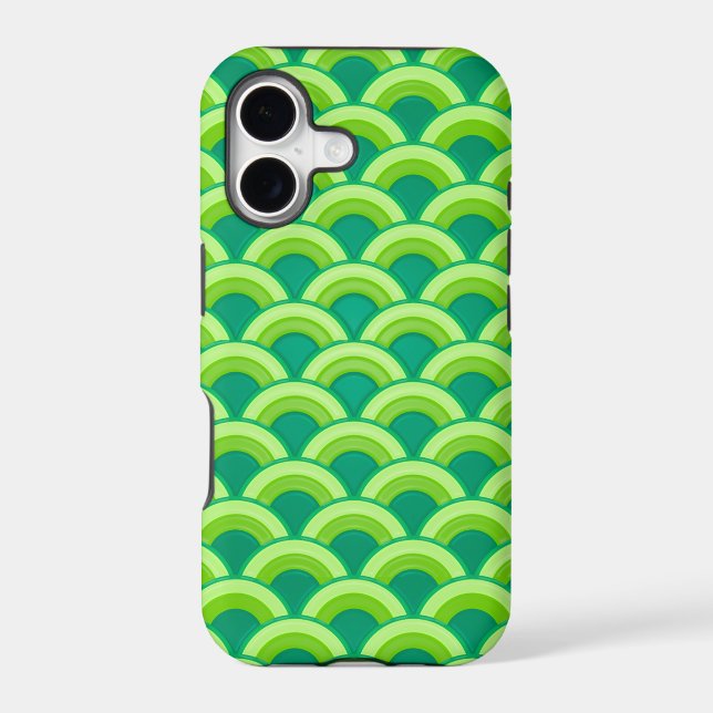 Art Deco wave pattern - jade green (Back)