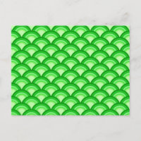 Art Deco wave pattern - jade green