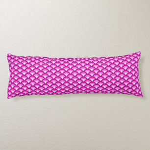 Art Deco wave pattern - shades of orchid Body Cushion