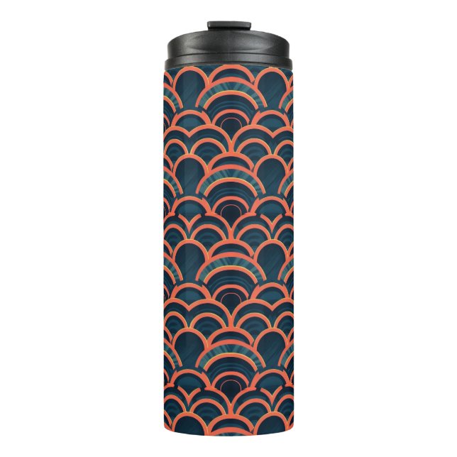 Art Deco Waves Thermal Tumbler (Front)