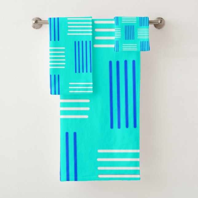 Art Deco Weave Bath Towel Set (Insitu)