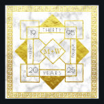 Art Deco Wedding Anniversary Marble Gold Foil Glam Poster<br><div class="desc">Create your very own Art Deco-style, Great Gatsby-inspired design featuring abstract geometric shapes in white marble and gold foil. Replace the sample text with your own for a personalised gift. Makes a wonderful gift for wedding, anniversary, birthday, Father’s or Mother’s Day, promotion, retirement and other special occasions. (IMPORTANT NOTE: This...</div>