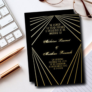 Art Deco Wedding Black and Gold 