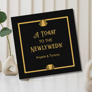 Art Deco Wedding Coasters   Personalised Gatsby
