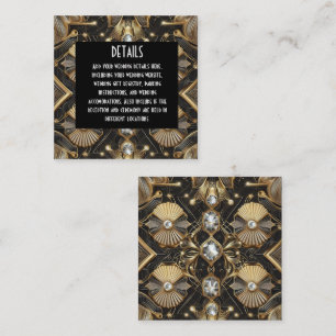 Art Deco Wedding Details Enclosure Cards