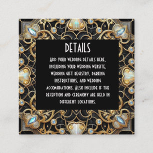 Art Deco Wedding Details Enclosure Cards