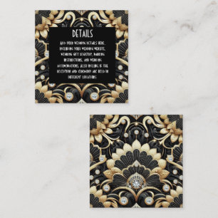 Art Deco Wedding Details Enclosure Cards
