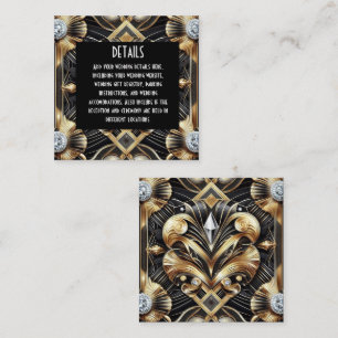 Art Deco Wedding Details Enclosure Cards