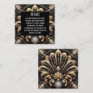 Art Deco Wedding Details Enclosure Cards