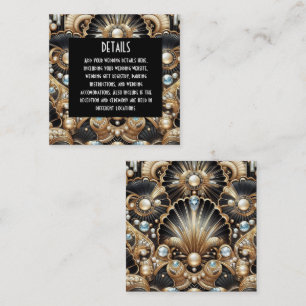 Art Deco Wedding Details Enclosure Cards