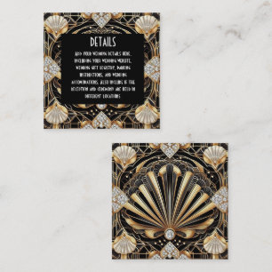 Art Deco Wedding Details Enclosure Cards
