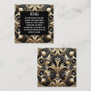 Art Deco Wedding Details Enclosure Cards