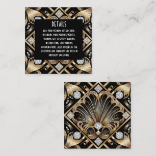 Art Deco Wedding Details Enclosure Cards
