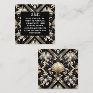 Art Deco Wedding Details Enclosure Cards