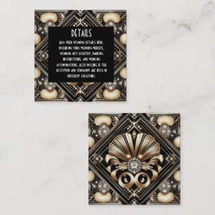 Art Deco Wedding Details Enclosure Cards