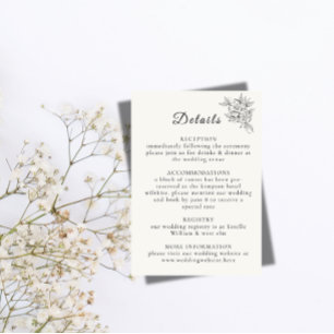 Art Deco Wedding Enclosure Card