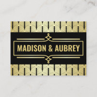 Art Deco Wedding Gold Black Gatsby Direction Map