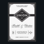 Art Deco Wedding Invitation<br><div class="desc">Elegant black and white Art Deco wedding invite. This unique,  vintage-inspired invite is part of a matching wedding collection:</div>