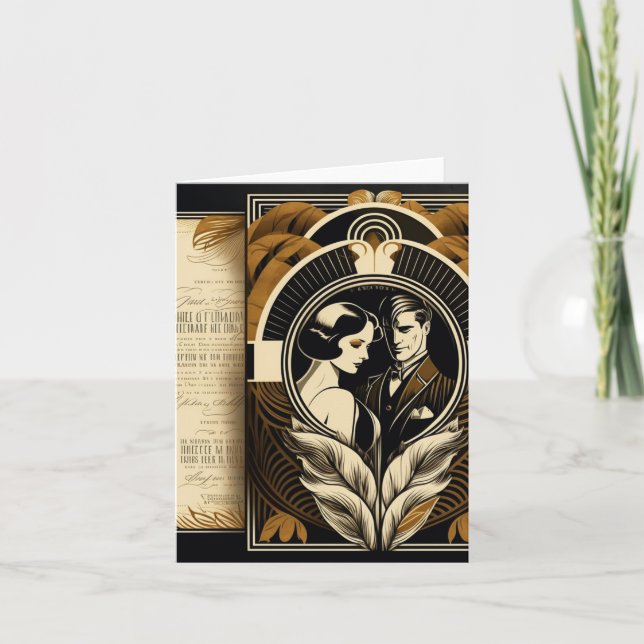 Art Deco wedding theme Invitation (Front)