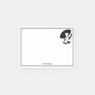 Art Deco Woman In Big Hat Gloves RL Post-it Notes