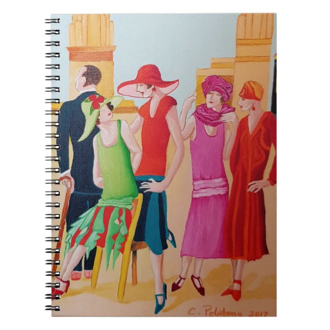 Art Deco Women  Notebook (Front)