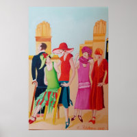 Art Deco Women Poster