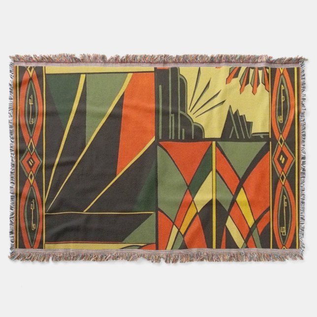 Art Deco Woven Throw (Front)