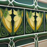 Art Deco Yellow Lily Floral Wall Decor Art Nouveau Tile<br><div class="desc">Welcome to CreaTile! Here you will find handmade tile designs that I have personally crafted and vintage ceramic and porcelain clay tiles, whether stained or natural. I love to design tile and ceramic products, hoping to give you a way to transform your home into something you enjoy visiting again and...</div>