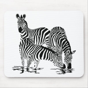Art Deco  Zebra Mouse Pad