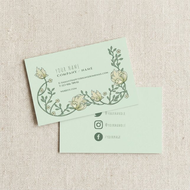 Art decor floral social media business card (Art decor floral social media business card.)