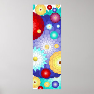 Art Decor Multicolored Flower Pattern